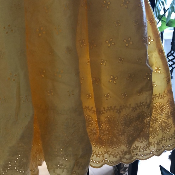 Hanna Andersson Yellow Eyelet Cotton Sundress Spring Dress Size 110cm 4-6Yrs - Picture 2 of 15